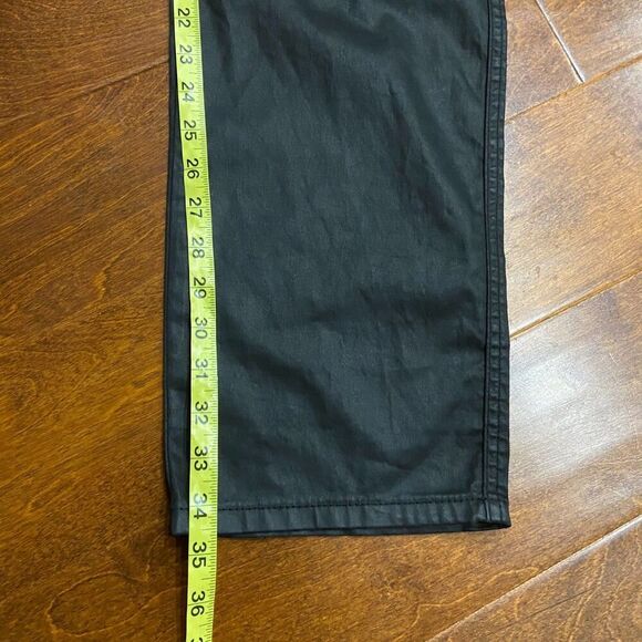 Robin's Jeans Ribbed Moto Zipper Straight Leg Black White Pants Men's 40 x 34 - Picture 12 of 14
